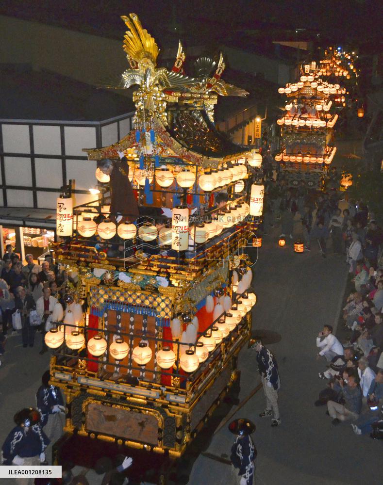 Floats at Takayama festa in Gifu Pref.