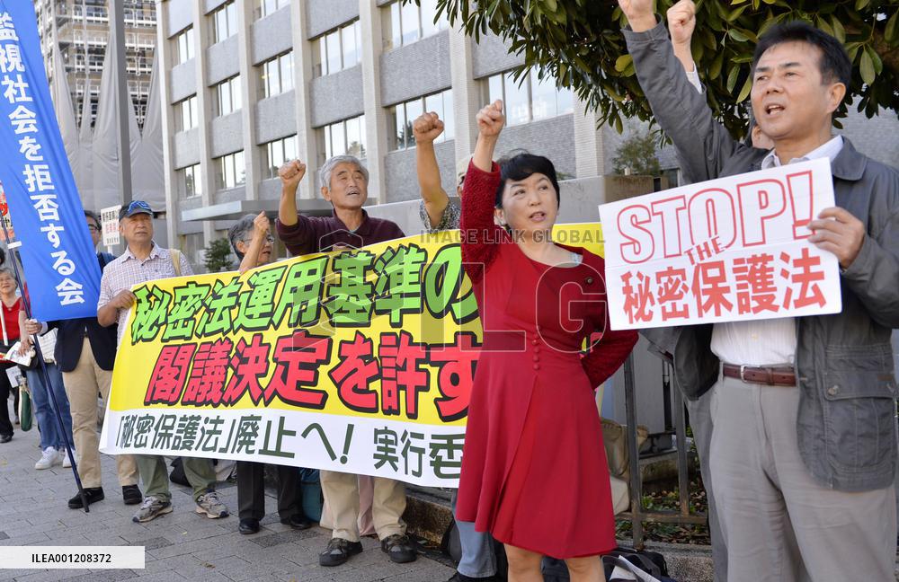 Citizens protest against Japan's secrecy law