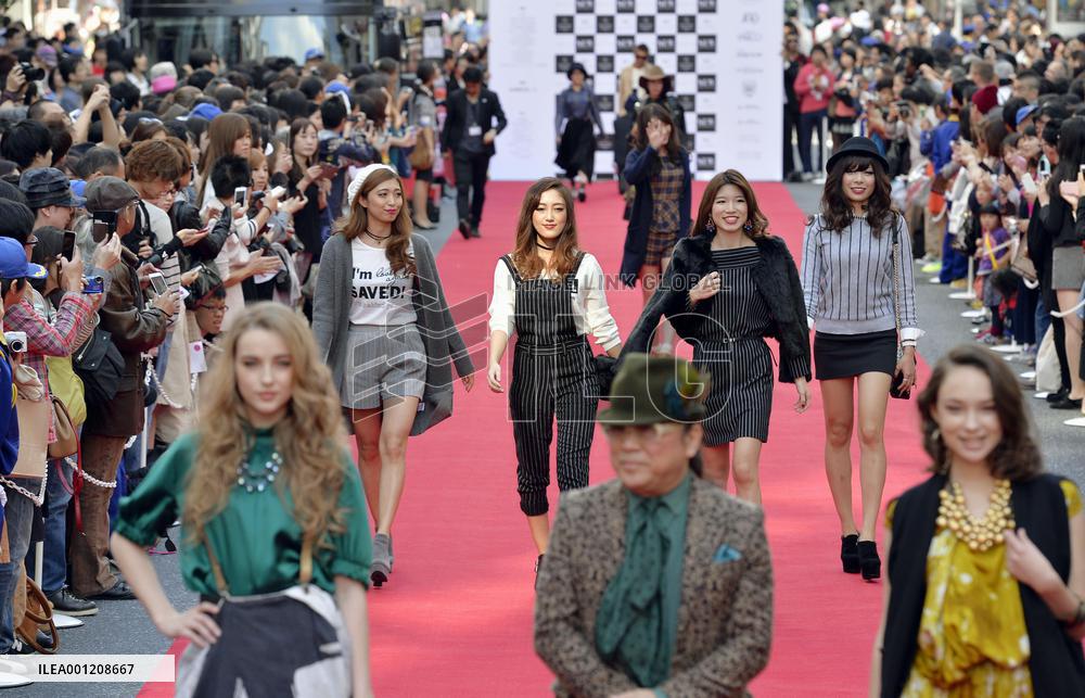 Street fashion show in Tokyo's Shibuya