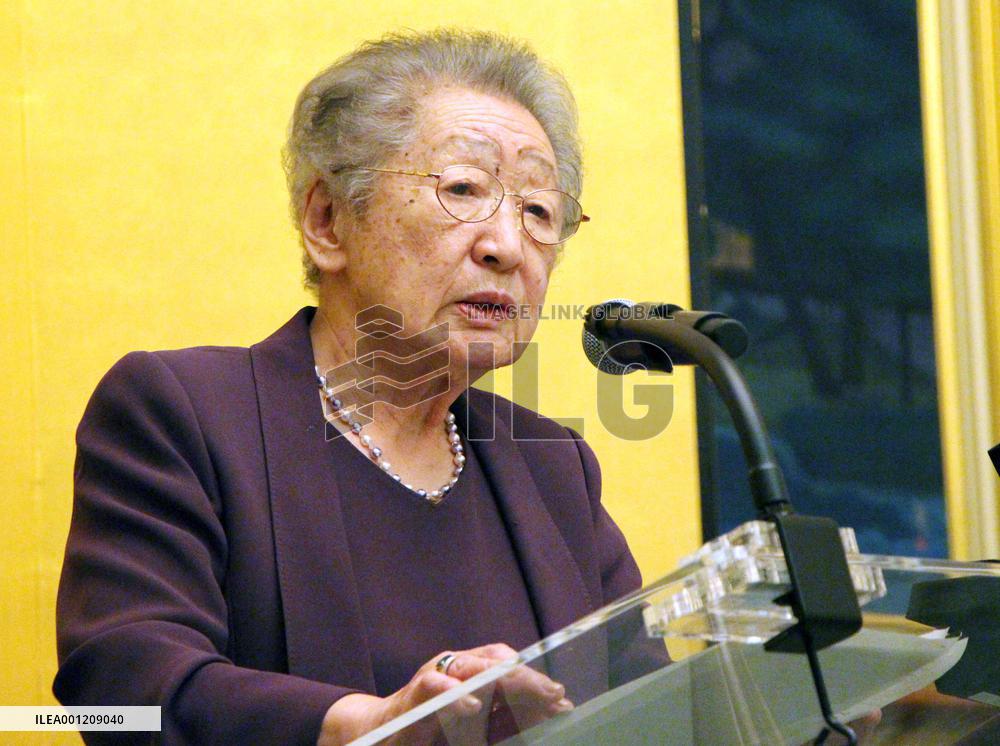 Ex-UNHCR Ogata given award in U.S.