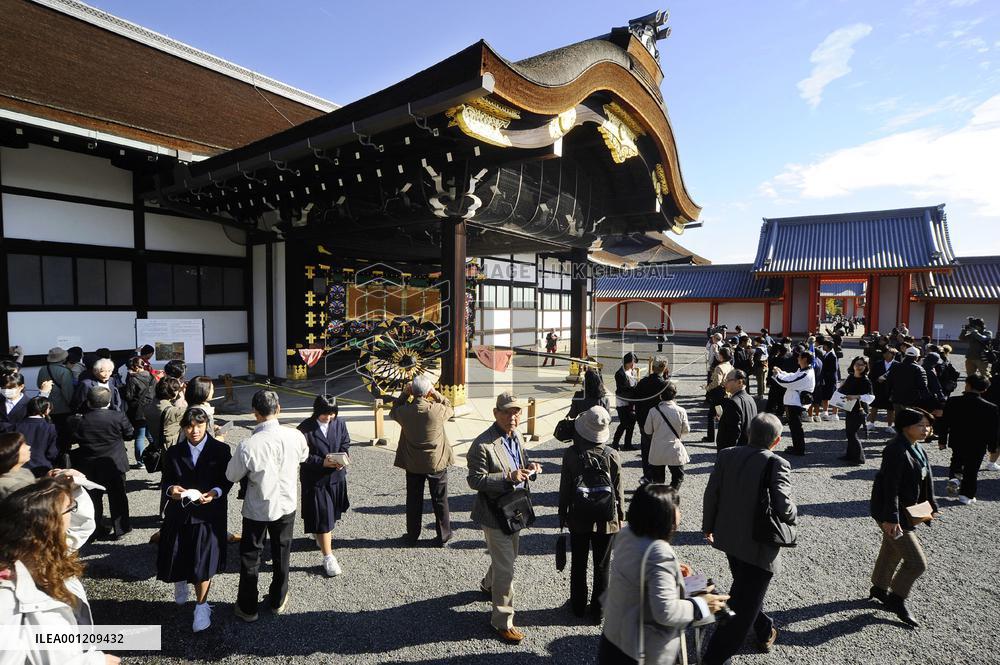 Tourists visit Kyoto Imperial Palace