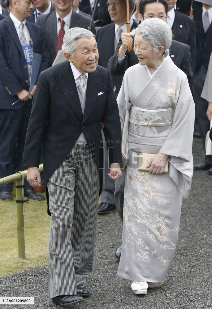 Emperor, empress host autumn garden party