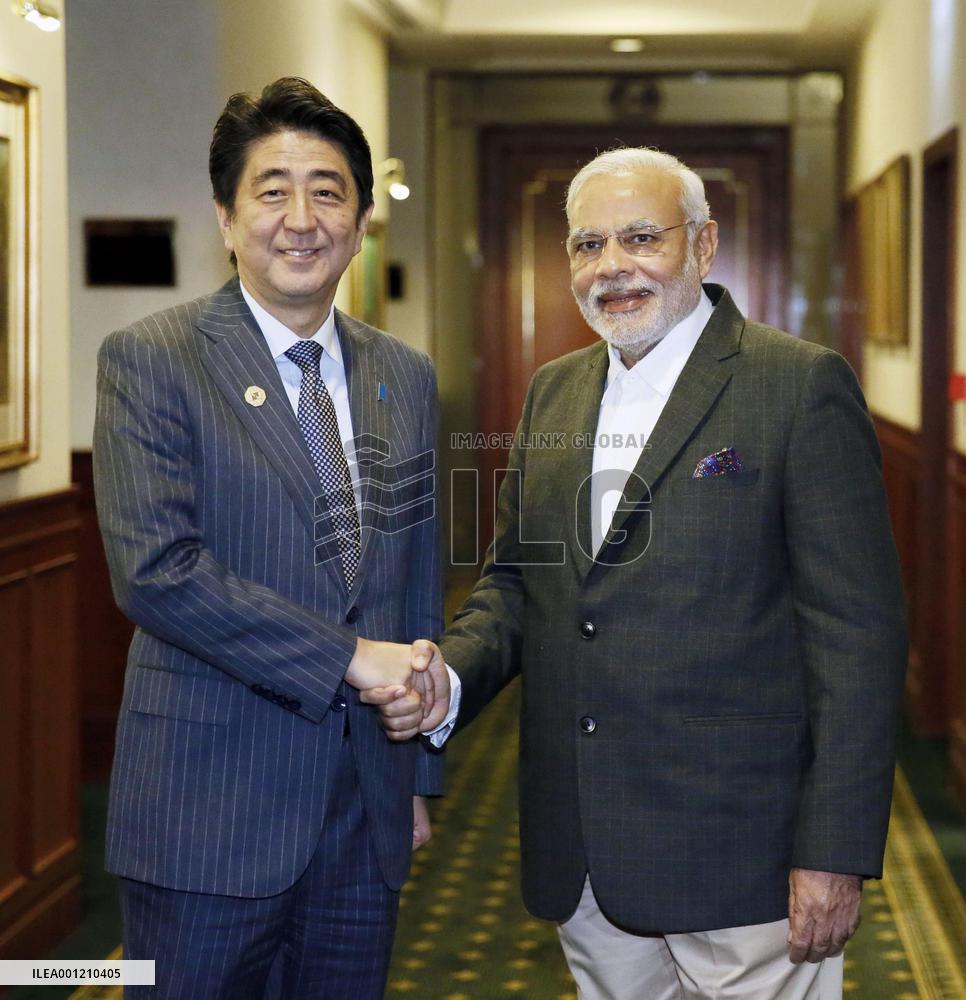 Abe, Modi meet in Brisbane