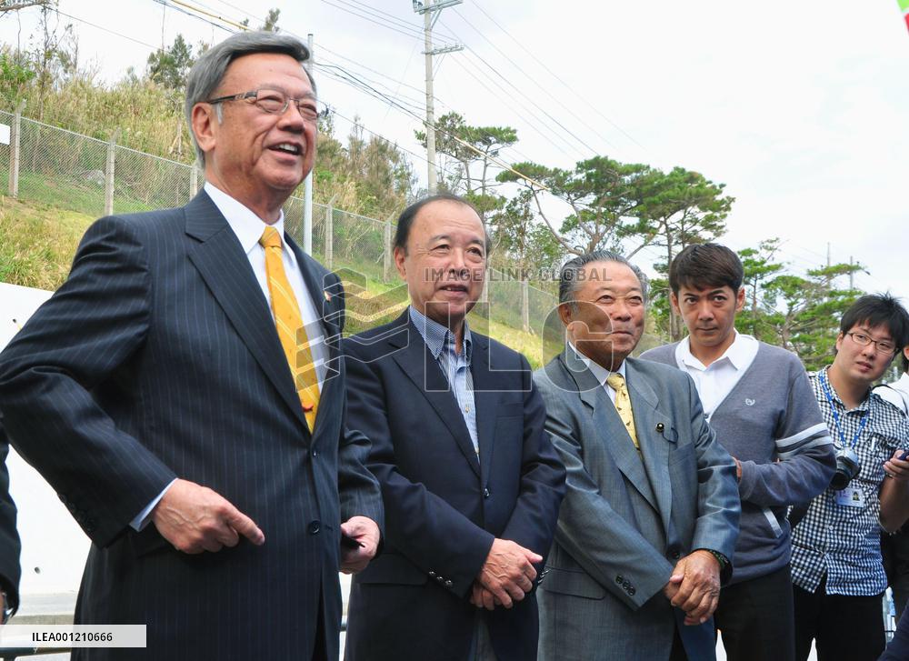 Okinawa gov.-elect visits Henoko