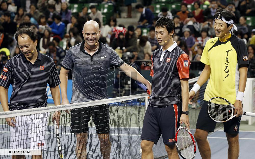 Japanese, U.S. tennis stars play charity match
