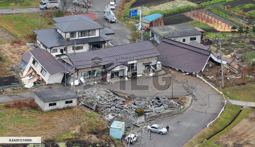 M6.7 quake hits Nagano, central Japan