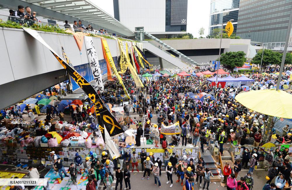 Pro-democracy protests in H.K.