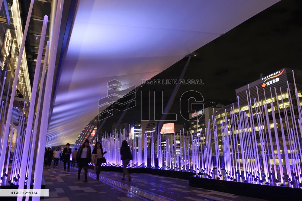 LED lighting marks 100th anniversary of Tokyo Station