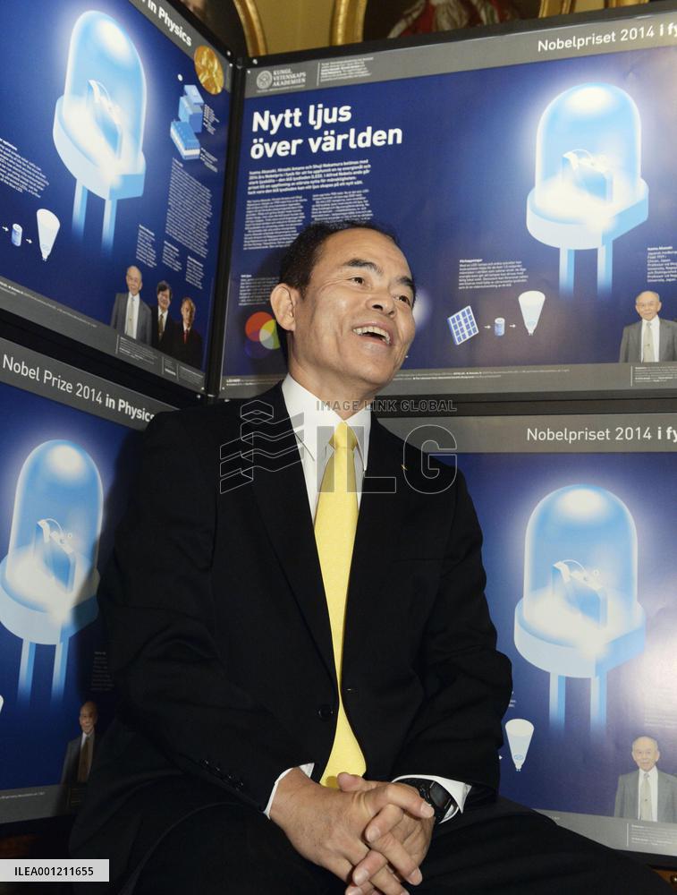 Nobel laureate Nakamura in Stockholm for ceremony