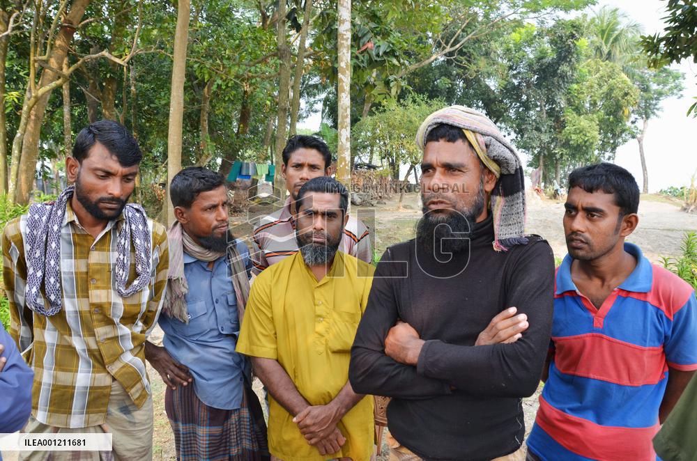 Bangladeshi lowland submerged by rising sea level