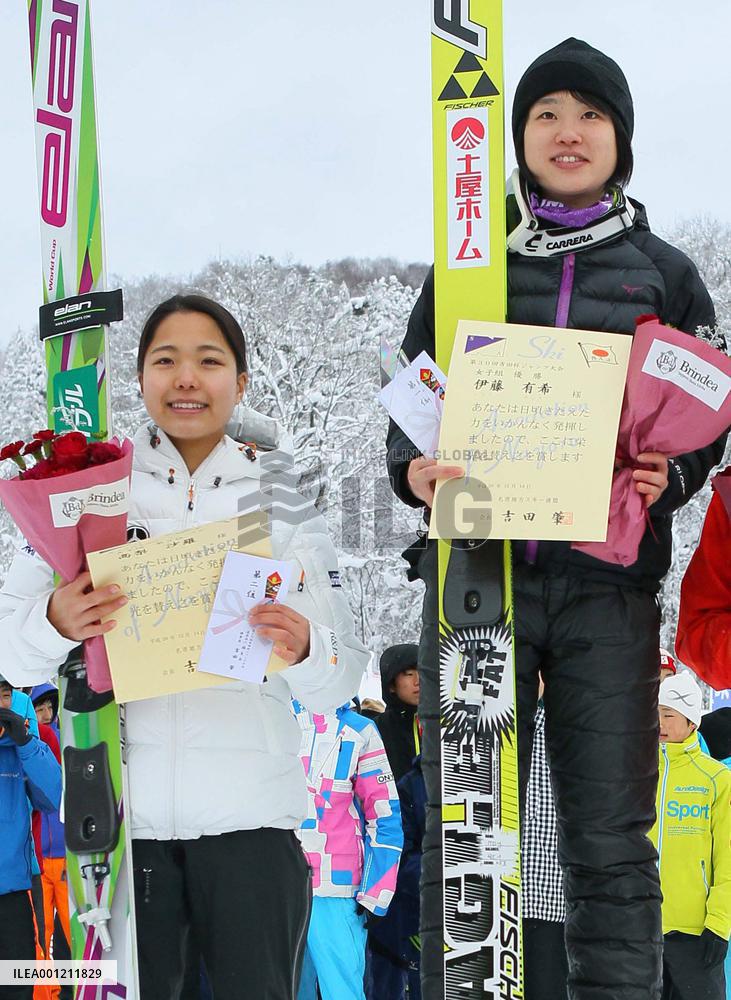 Ito wins women's ski jump event, upsetting Takanashi