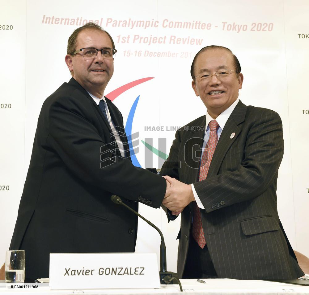IPC, Tokyo 2020 officials shake hands in Tokyo