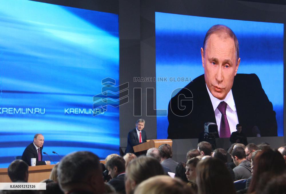 Russian Pres. Putin speaks at annual year-end news conference