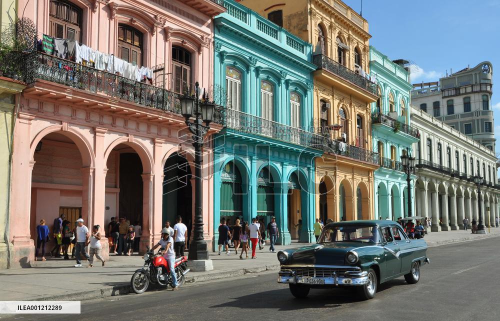 U.S.-made classic car in Cuba