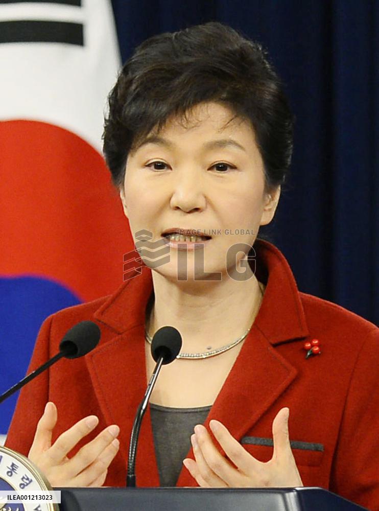 President Park at New Year press conference in Seoul