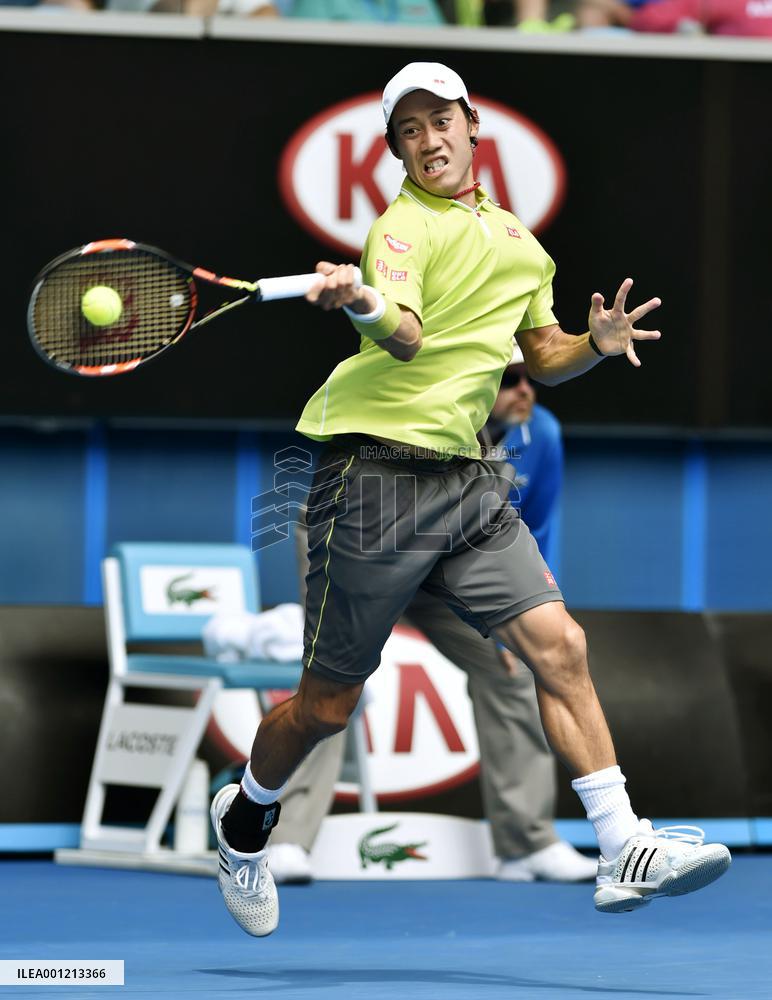 Nishikori wins 1st-round Australian Open match
