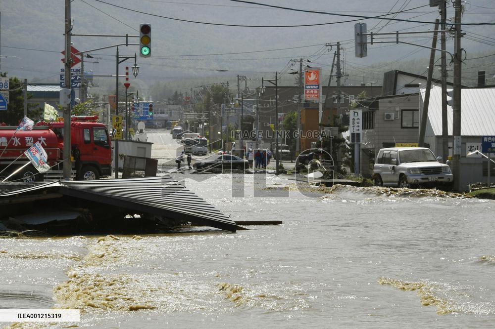Northern Japan town after powerful typhoon