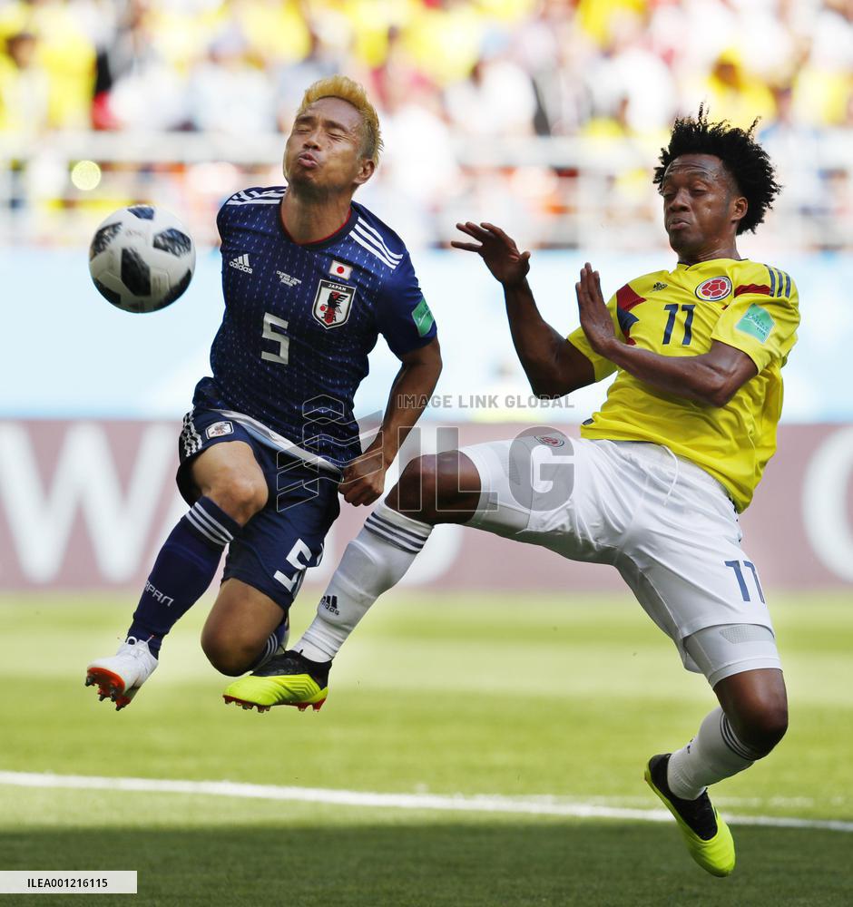 Football: Japan vs Colombia at World Cup