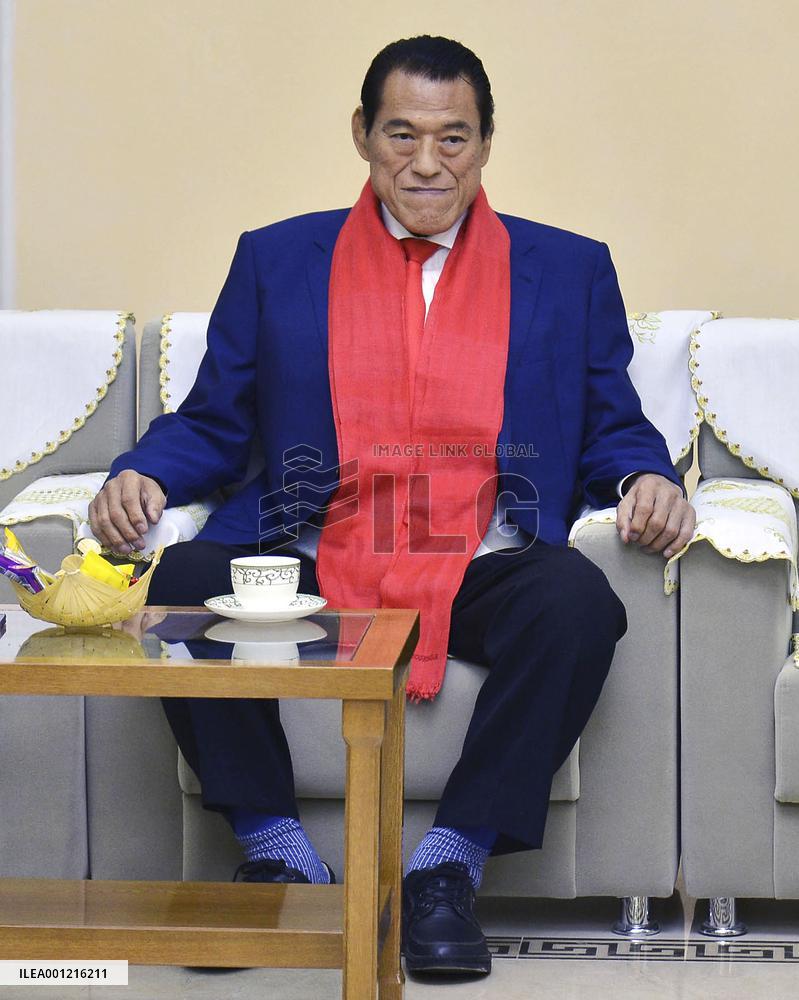 Lawmaker Inoki in Pyongyang