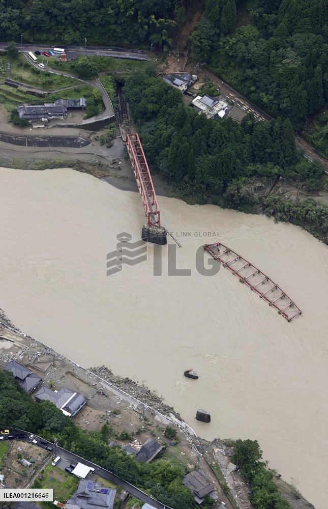 Aftermath of torrential rain in southwestern Japan