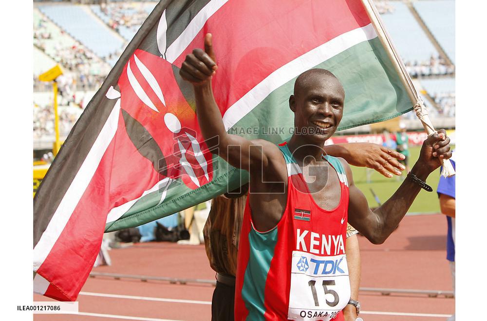 Kenya's Kibet wins gold in men's marathon at world championships