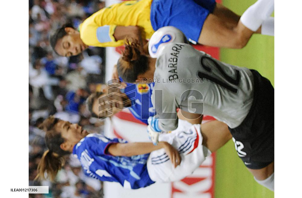 Japan's women edge Brazil in World Cup warm-up