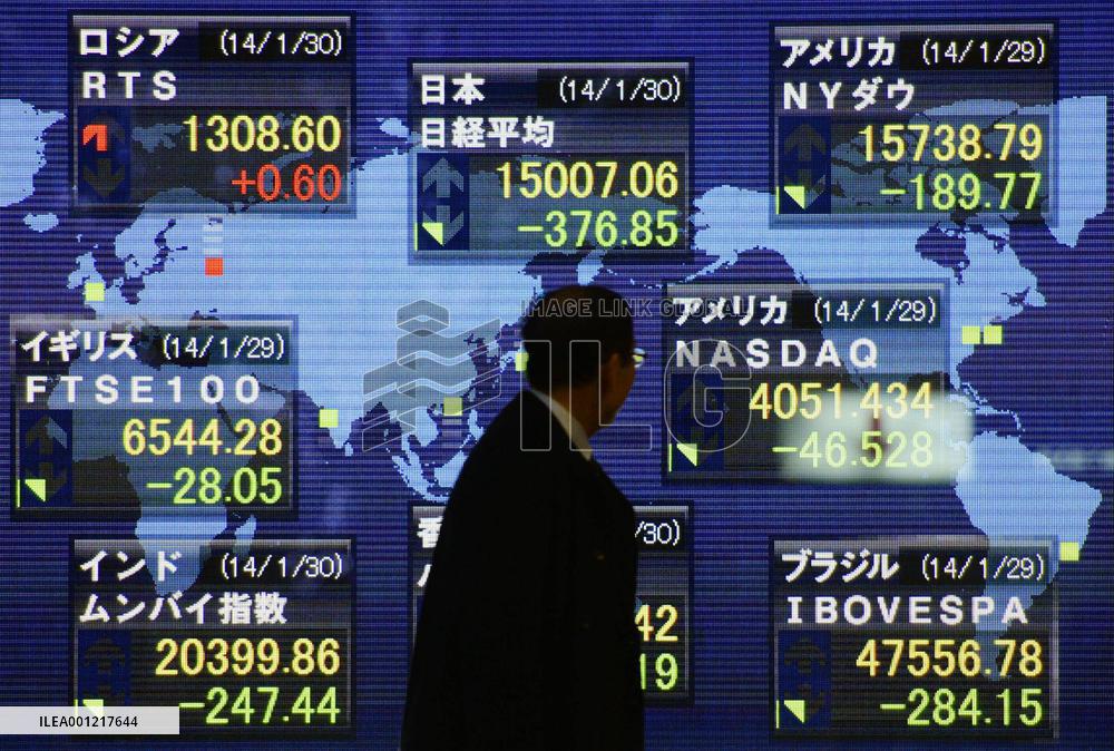 Stock prices fall