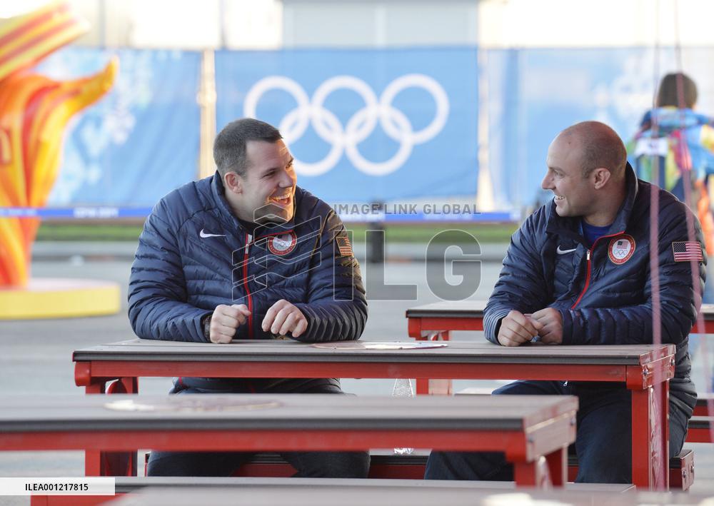 U.S. Olympians chat at athletes' village in Sochi