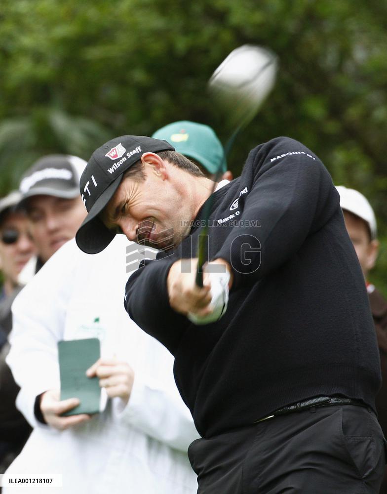 Padraig Harrington in practice round for Masters