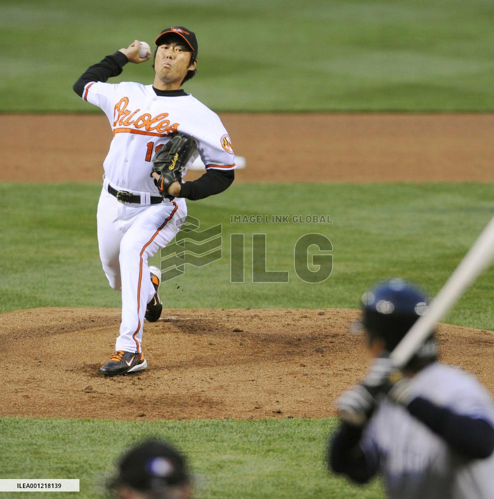 Baltimore Orioles' Uehara pitches against N.Y. Yankees