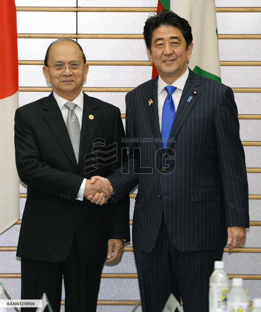 Myanmar's president in Japan