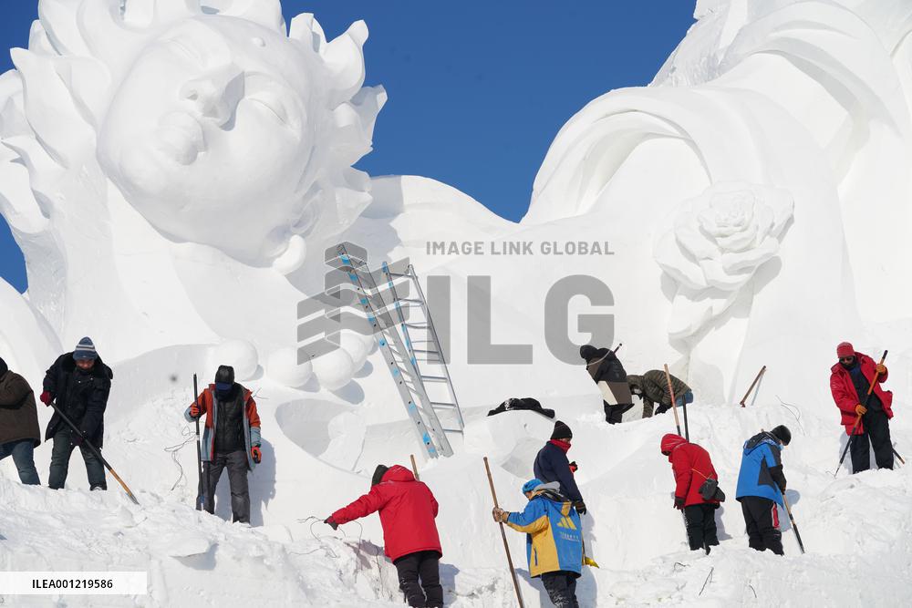 CHINA-HEILONGJIANG-HARBIN-SNOW SCULPTURE-EXPO (CN)