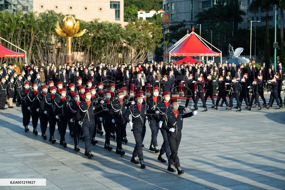 CHINA-MACAO-RETURN-23RD ANNIVERSARY-FLAG-RAISING CEREMONY (CN)