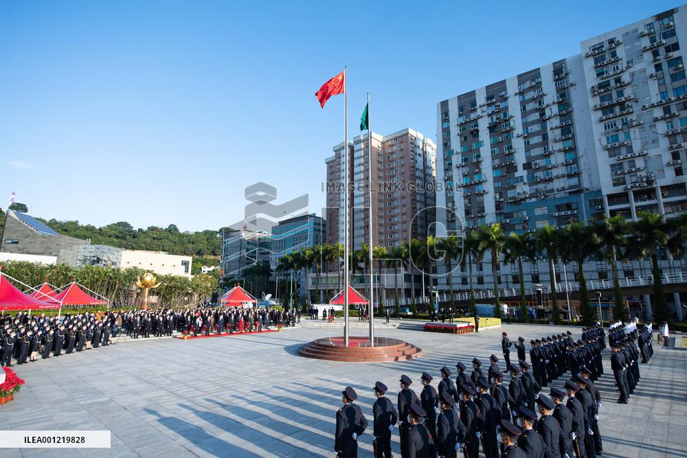 CHINA-MACAO-RETURN-23RD ANNIVERSARY-FLAG-RAISING CEREMONY (CN)