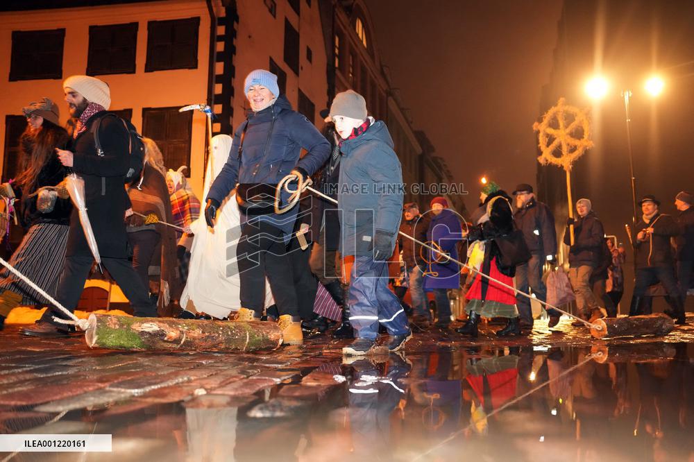 LATVIA-RIGA-WINTER SOLSTICE-CELEBRATION