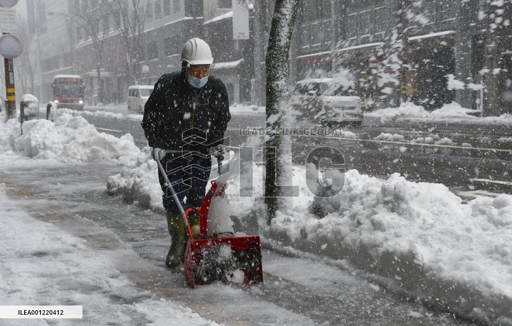 Snow in central Japan