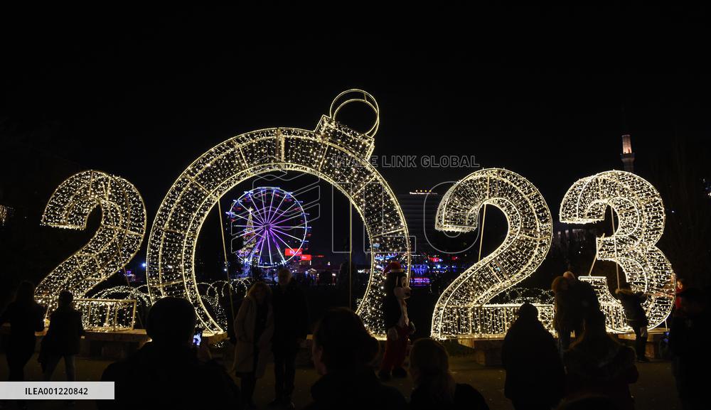 ALBANIA-TIRANA-DECORATIVE LIGHTS