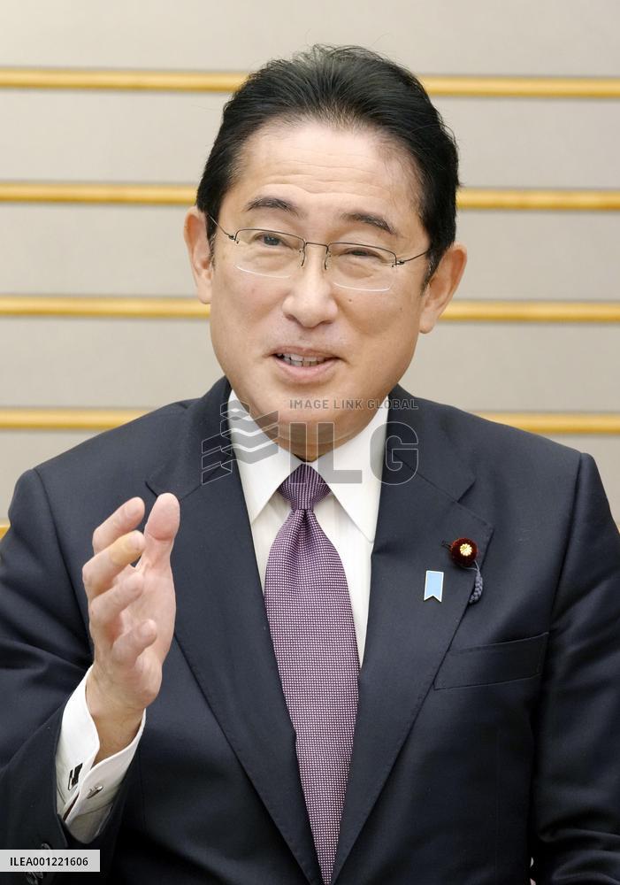 Japan PM Kishida gives interview