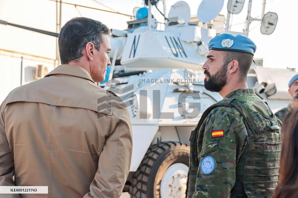 LEBANON-MARJAYOUN-SPAIN-PM-UNIFIL-SPANISH BATTALION-INSPECTION