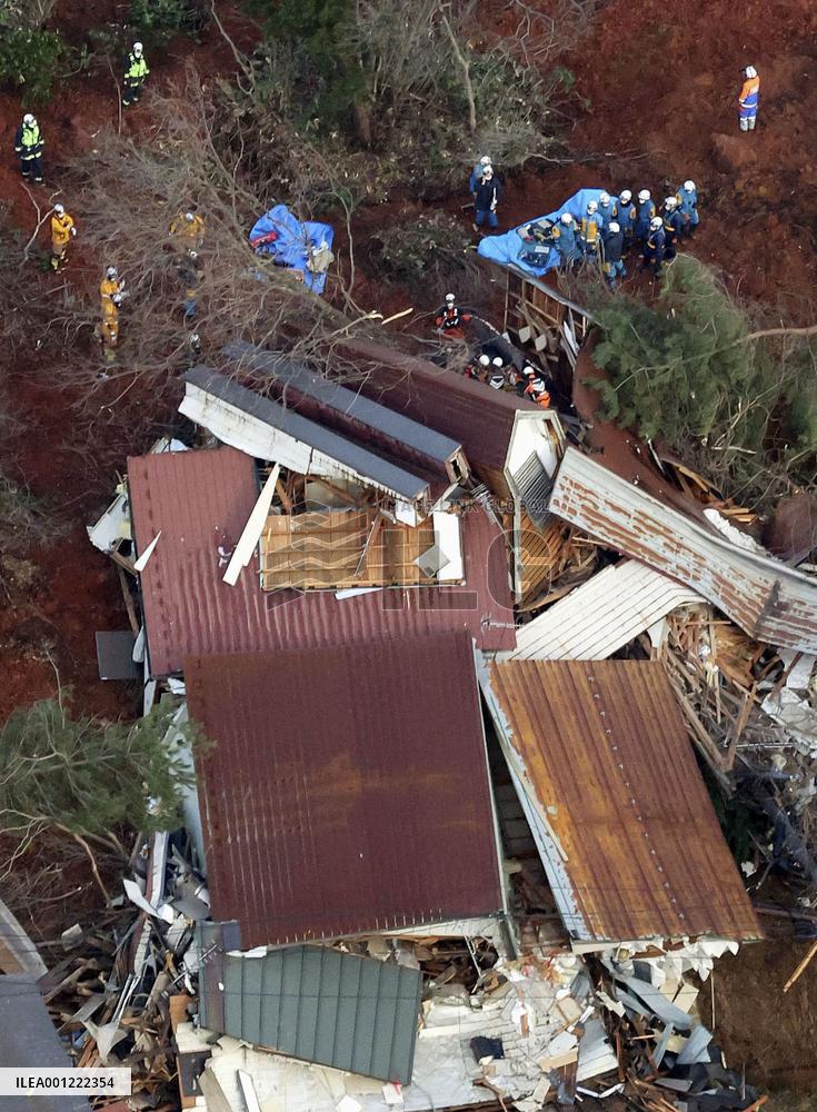 Landslide hits houses in northeastern Japan