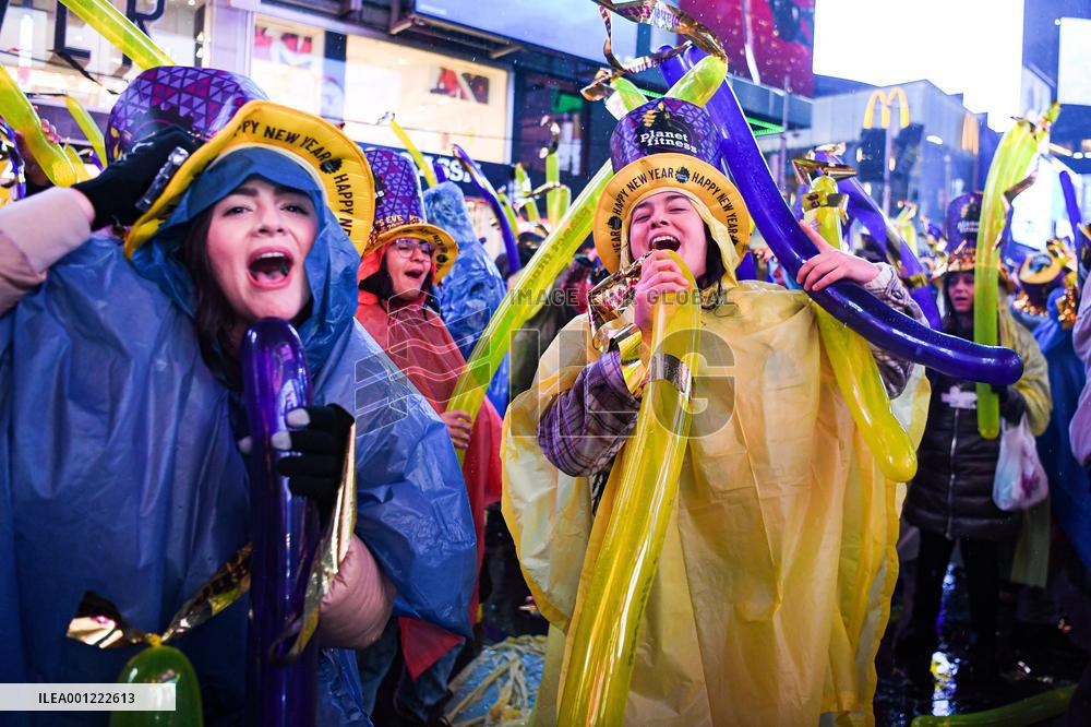 U.S.-NEW YORK-TIMES SQUARE-NEW YEAR-CELEBRATION