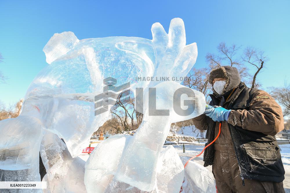 CHINA-HARBIN-ICE SCULPTURE COMPETITION (CN)