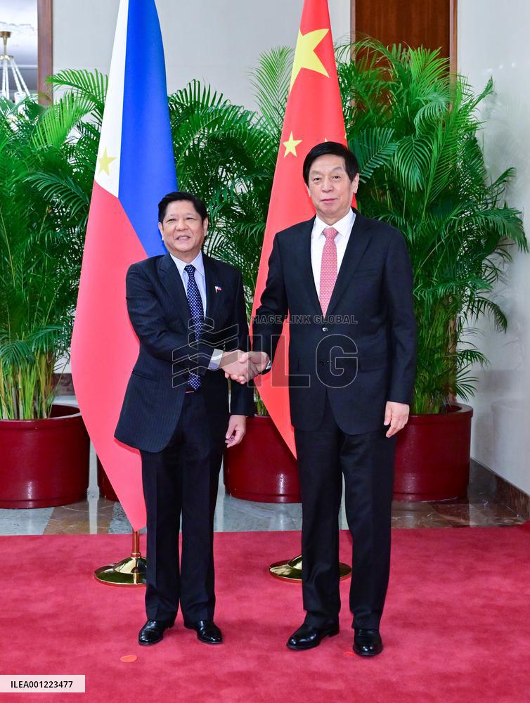 CHINA-BEIJING-LI ZHANSHU-PHILIPPINE PRESIDENT-MEETING (CN)