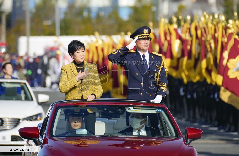Firefighters' New Year event in Japan