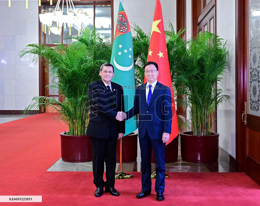 CHINA-BEIJING-HAN ZHENG-TURKMEN DEPUTY PM-MEETING (CN)