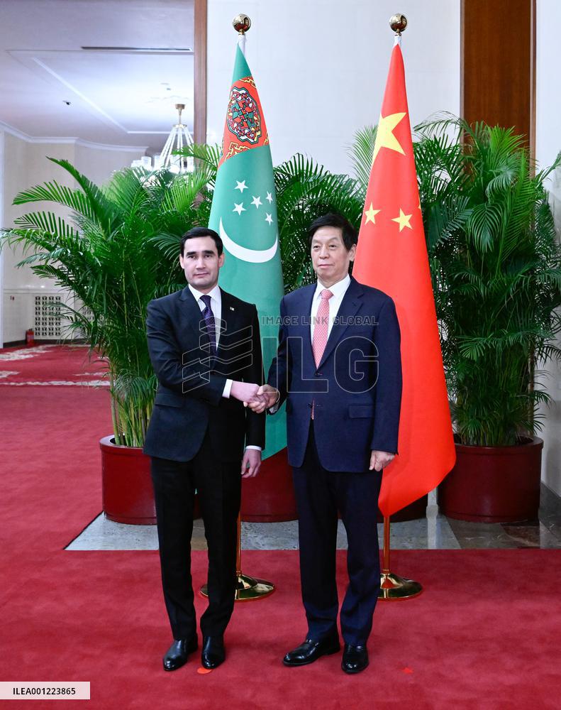 CHINA-BEIJING-LI ZHANSHU-TURKMEN PRESIDENT-MEETING (CN)