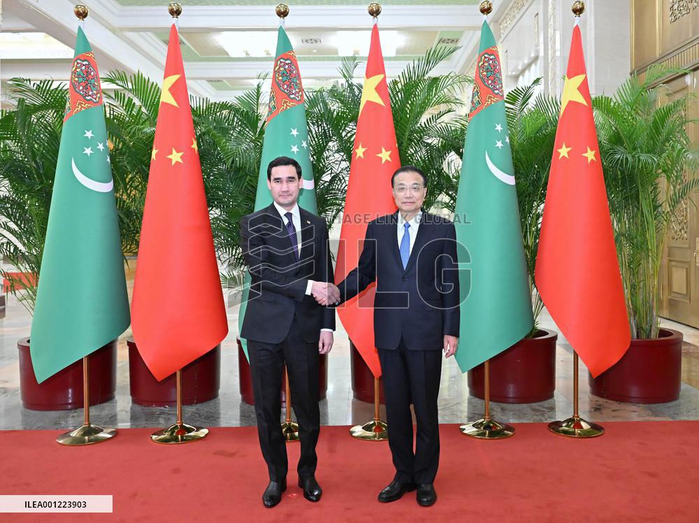CHINA-BEIJING-LI KEQIANG-TURKMEN PRESIDENT-MEETING (CN)