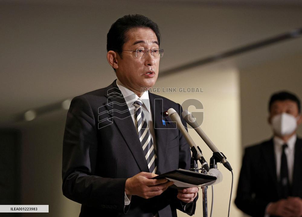 Japan PM Kishida after call with Ukraine's Zelenskyy