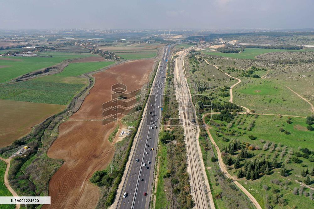 ISRAEL-LOD-HIGHWAY-AERIAL VIEW
