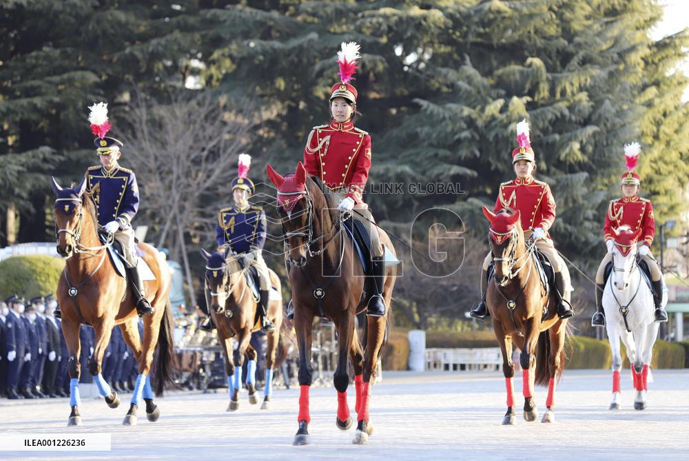 New Year police march in Tokyo